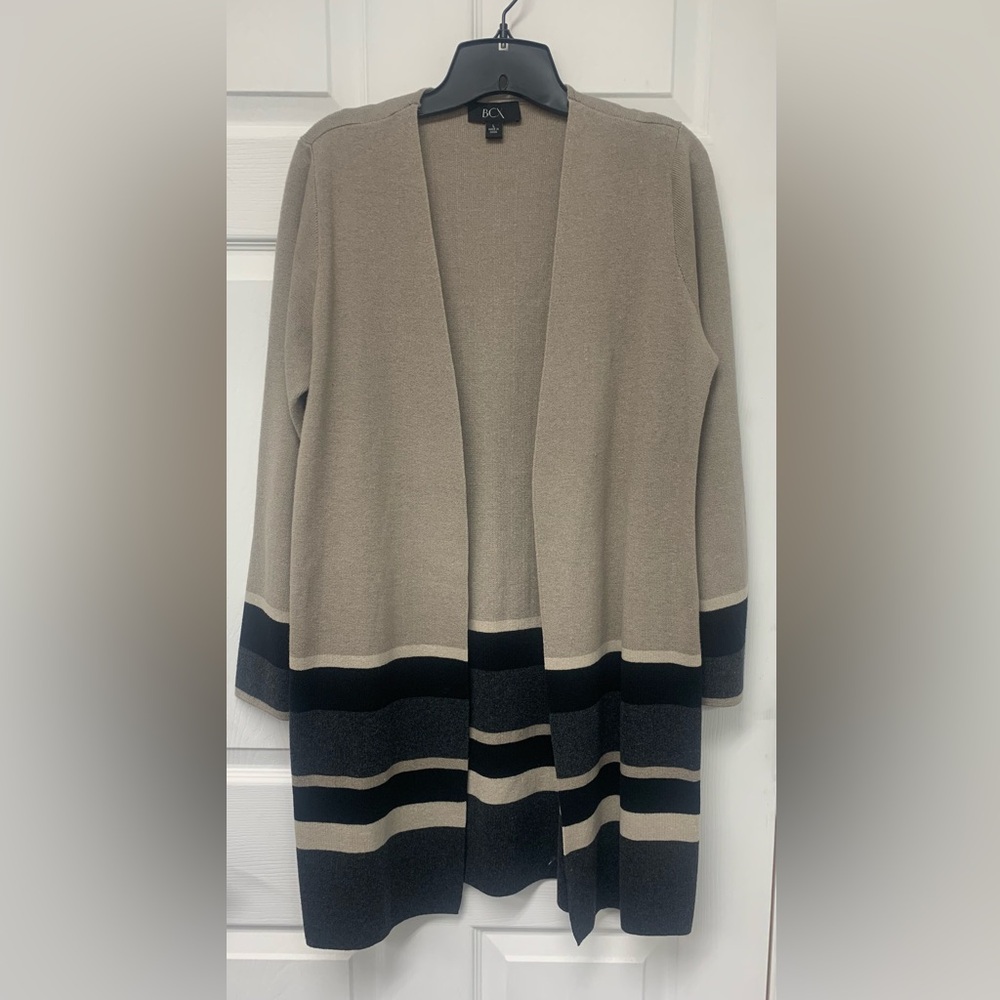 BCX open front cardigan sz L